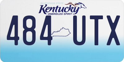 KY license plate 484UTX