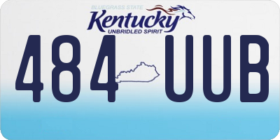 KY license plate 484UUB