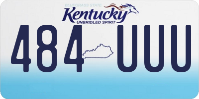 KY license plate 484UUU