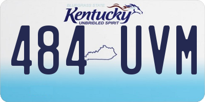 KY license plate 484UVM