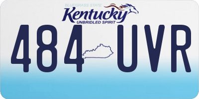KY license plate 484UVR