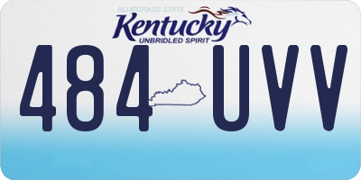 KY license plate 484UVV