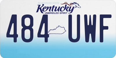 KY license plate 484UWF
