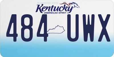 KY license plate 484UWX