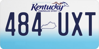 KY license plate 484UXT