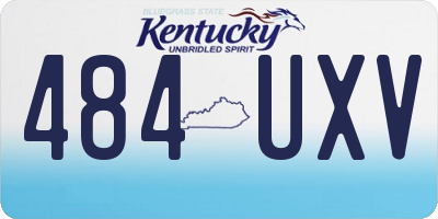 KY license plate 484UXV