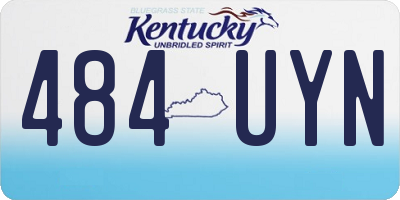 KY license plate 484UYN