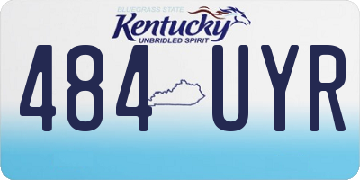 KY license plate 484UYR