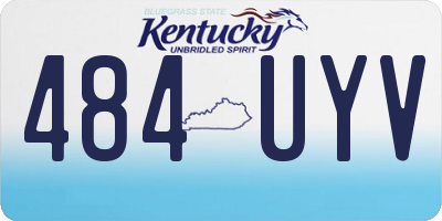 KY license plate 484UYV