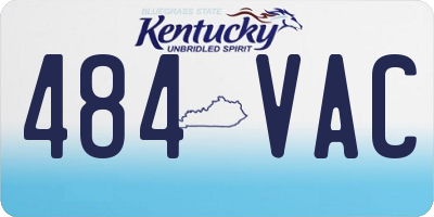 KY license plate 484VAC