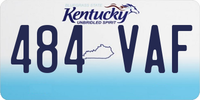 KY license plate 484VAF