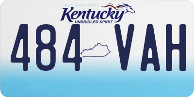 KY license plate 484VAH