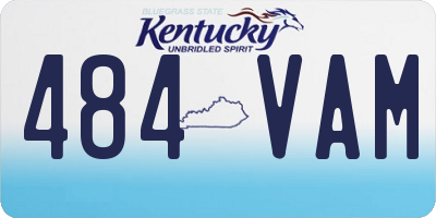 KY license plate 484VAM