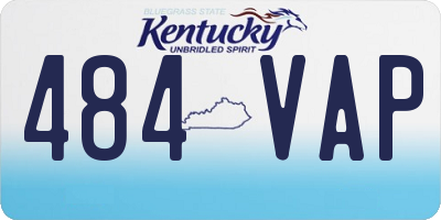 KY license plate 484VAP