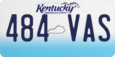 KY license plate 484VAS