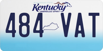 KY license plate 484VAT