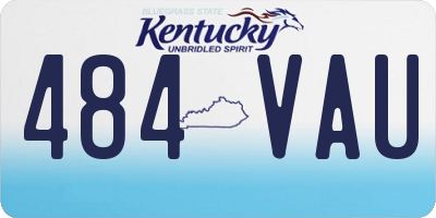 KY license plate 484VAU