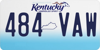KY license plate 484VAW