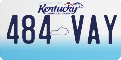 KY license plate 484VAY