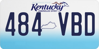 KY license plate 484VBD