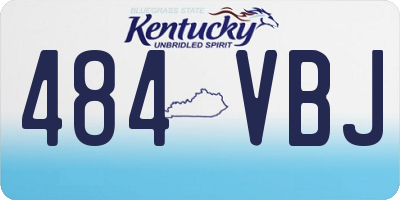 KY license plate 484VBJ