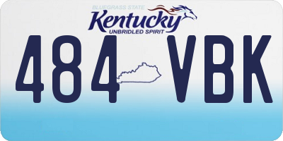 KY license plate 484VBK