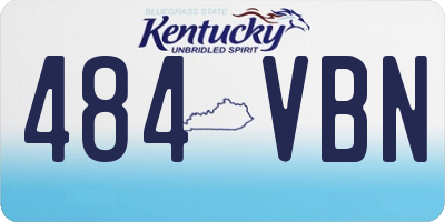 KY license plate 484VBN