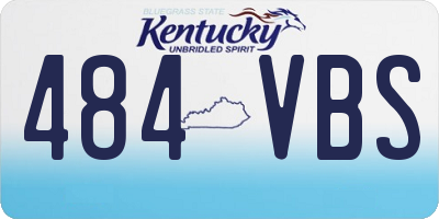 KY license plate 484VBS