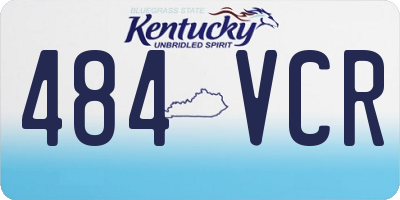 KY license plate 484VCR