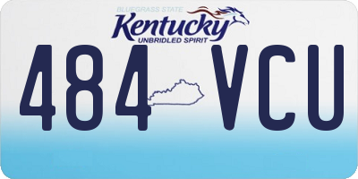 KY license plate 484VCU