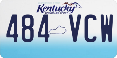 KY license plate 484VCW