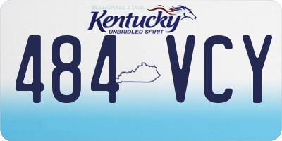 KY license plate 484VCY