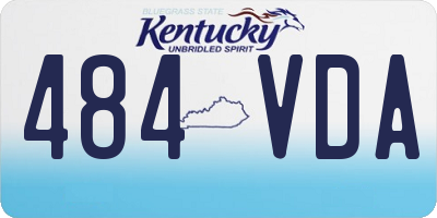 KY license plate 484VDA