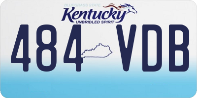 KY license plate 484VDB