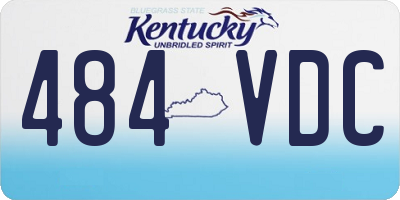 KY license plate 484VDC