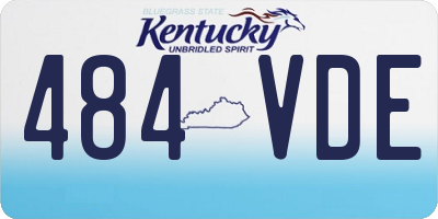 KY license plate 484VDE