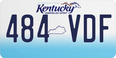 KY license plate 484VDF