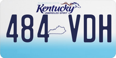 KY license plate 484VDH