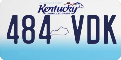 KY license plate 484VDK