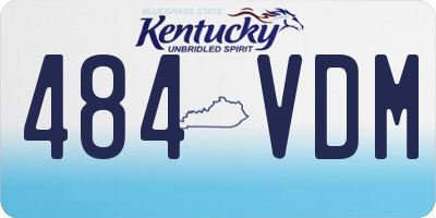 KY license plate 484VDM