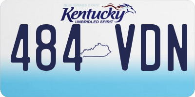 KY license plate 484VDN