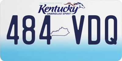 KY license plate 484VDQ