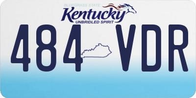KY license plate 484VDR