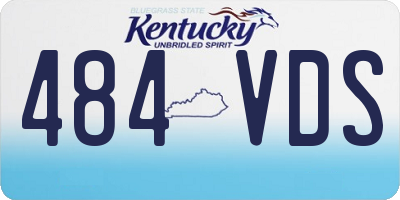 KY license plate 484VDS
