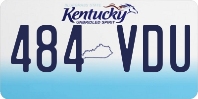KY license plate 484VDU