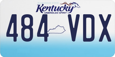 KY license plate 484VDX