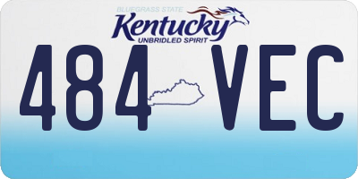 KY license plate 484VEC