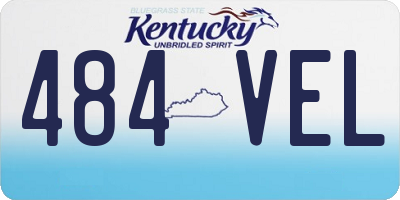 KY license plate 484VEL