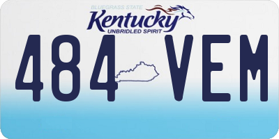 KY license plate 484VEM