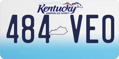 KY license plate 484VEO